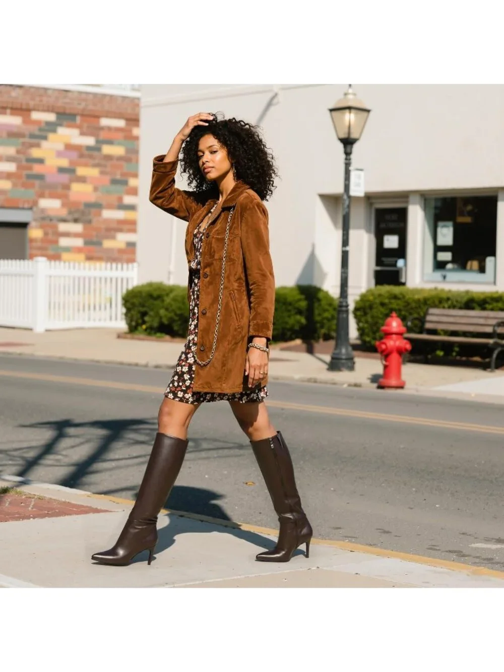 Women's Chocolate Pointed Toe Faux Leather Stiletto Heel Over The Knee Boots